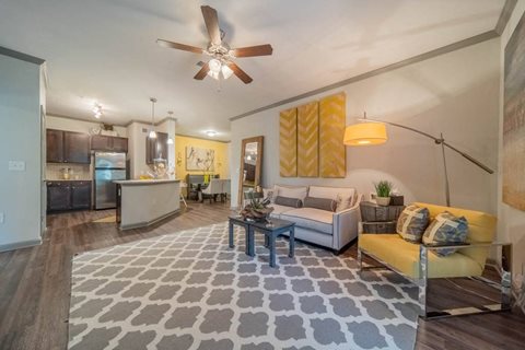 Living room area at The Oxmoor in Birmingham, AL